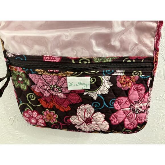 Vera Bradley Quilted Mod Floral Hanging Cosmetic Toiletry Organizer Travel Bag - Picture 4 of 10
